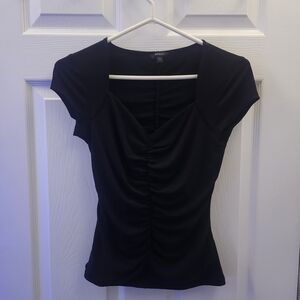 Guess Elegant Black Cap Sleeve Blouse